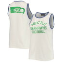 NFL シーホークス タンクトップ ジャンクフード レディース ホワイト (21 Women's Pop Binding Rib Tank)(4)