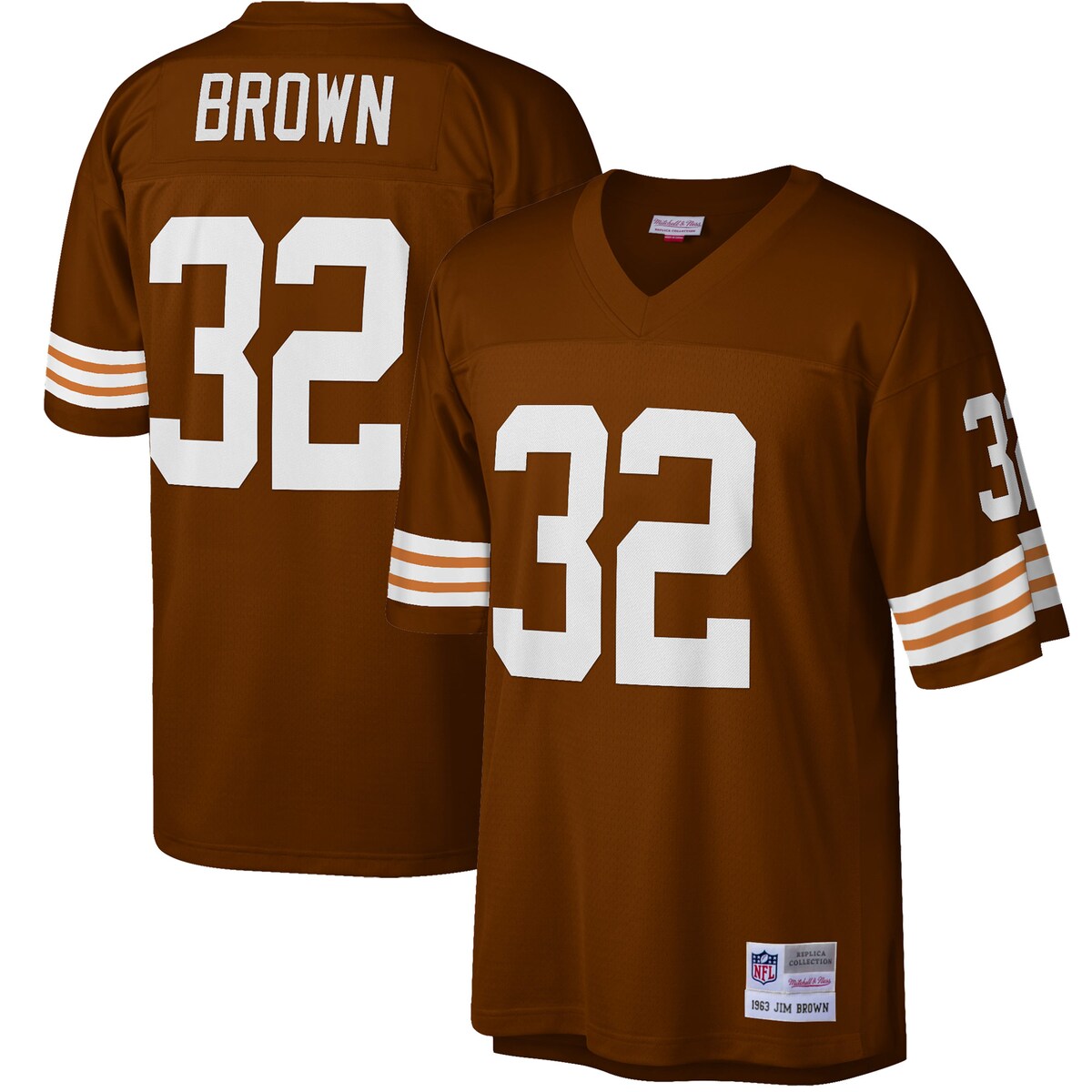 Showcase who your all-time favorite Cleveland Browns player is by sporting this Jim Brown 1963 Retired Player Replica je...
