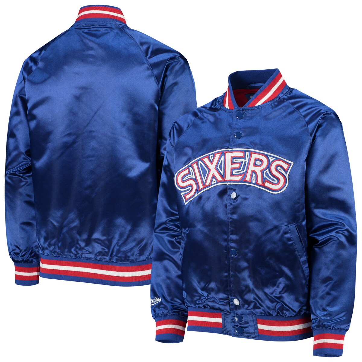 【公式グッズ】NBA 76ers ジャケット Mitchell & Ness/ミッチェル＆ネス キッズ ロイヤル (Youth OST HWC Lightweight Satin Jacket)