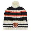 NFL ベアーズ ニット帽 '47 メンズ ネイビー (NFL No Huddle Cuffed Pom Knit)