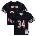 Welcome your new little Chicago Bears fan into the football family with this Walter Payton 1985 Retired Legacy jersey from Mitchell & Ness. The soft mesh material provides a nice breathable fit to keep them cool. Finished with a sleek Chicago Bears design, this player jersey gives your MVP in the making a fresh new look.ImportedOfficially licensedMaterial: 100% PolyesterMesh fabricMachine wash with garment inside out, tumble dry lowStitched tackle twill appliqueWoven tag at bottom left hemBottom hem with side splitsHeat-sealed stripesSolid side panelsShort sleevesReplica Throwback JerseyBrand: Mitchell & Ness