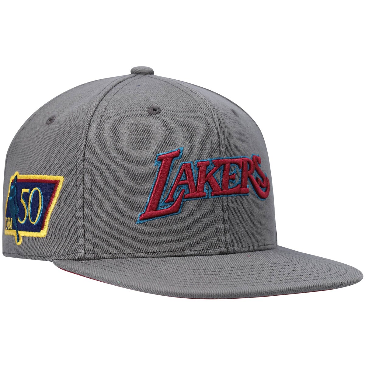 ミッチェル＆ネス NBA レイカーズ キャップ・帽子 Mitchell & Ness（ミッチェル＆ネス） メンズ チャコール (NBA MNC Carbon Cabarnet HWC Fitted)