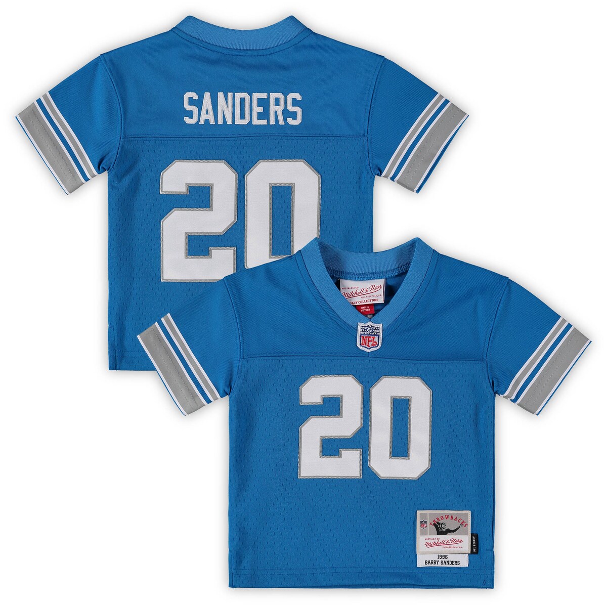 【公式グッズ】NFL ライオンズ バリー・サンダース ユニフォーム Mitchell & Ness(ミッチェル&ネス) ベビー ブルー (Youth MNC Retired Legacy Jersey Infant)