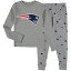 NFL ペイトリオッツ パジャマ Outerstuff（アウタースタッフ） トドラー グレイ (Juvenile LS Tee & Pant Sleep Set)