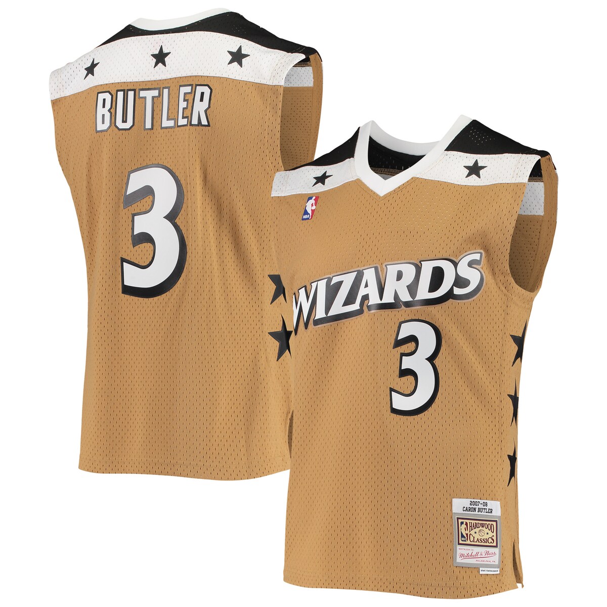 【公式グッズ】NBA ウィザーズ カロン・バトラー ユニフォーム Mitchell & Ness(ミッチェル&ネス) メンズ ゴールド (MNC Mens Swingman Jersey)