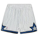 Get hyped for the next Orlando Magic game day with these Hardwood Classics Swingman shorts from Mitchell & Ness. They feature timeless graphics and bold Orlando Magic colors to enhance your unwavering devotion. Additionally, the lightweight fabric and adjustable waistband keep you comfortable all day long.Inseam on size XLT measures approx. 11''Officially licensedMachine wash, tumble dry lowFabric-linedHeat-sealed fabric appliqueImportedMaterial: 100% PolyesterTwo side pocketsMesh fabricElastic waistband with drawstringBrand: Mitchell & Ness