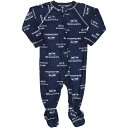 NFL シーホークス カバーオール Outerstuff（アウタースタッフ） ベビー ネイビー (Infant Raglan Full Zip Coverall)