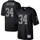 You're a massive Las Vegas Raiders fan and also loved watching Bo Jackson play. Now you can show off your fandom for both when you get this Bo Jackson Las Vegas Raiders Legacy replica jersey from Mitchell & Ness. It features distinctive throwback Las Vegas Raiders graphics on the chest and back, perfect for wearing at a home game. By wearing this jersey, you'll be able to feel like you're reliving some of the great plays that Bo Jackson accomplished to lead the Las Vegas Raiders to glory.Officially licensedFabric applique sewn onImportedMaterial: 100% PolyesterShort sleevesEmbroidered twill graphicsMesh fabricSide splits at waist hemEmbroidered NFL Shield at collarReplicaSublimated rib-knit sleeve insertsWoven tags at bottom hemMachine wash, line dryBrand: Mitchell & NessV-neck