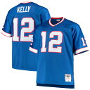 Showcase who your all-time favorite Buffalo Bills player is by sporting this Jim Kelly 1990 Retired Player Replica jersey from Mitchell & Ness. It features authentic Buffalo Bills graphics that will leave a lasting impression on fellow fans. You'll remind everyone around you of the legendary Jim Kelly.Droptail hem with side splitsReplica JerseyMachine wash, tumble dry lowMaterial: 100% PolyesterV-neckStitched jock tag at bottom left hemMesh fabricStitched tackle twill letters and numbersImportedBrand: Mitchell & NessStitched fabric applique with player year and nameBack neck taping - no irritating stitch on the back neckShort sleeveOfficially licensed