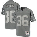 Your kiddo wants to honor the greats of the NFL. Now you can help your young football fan do just that by grabbing this Jerome Bettis Pittsburgh Steelers 1996 Retired Player Metal replica jersey from Mitchell & Ness! With a stunning design and crisp Pittsburgh Steelers graphics on the front and back, your youngster will stand out as a truly devoted fan.V-neckScreen print graphicsOfficially licensedSide splitsWoven jock tagMachine wash with garment inside out, tumble dry lowImportedMaterial: 100% PolyesterMesh fabricTackle twill graphicsBrand: Mitchell & NessFlatlock stitchingReplica Throwback Jersey