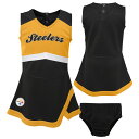 NFL スティーラーズ ワンピース Outerstuff（アウタースタッフ） ベビー ブラック (Infant Cheer Captain Jumper Dress)