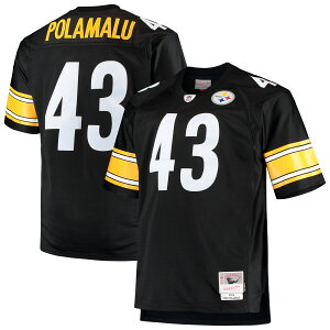 【公式グッズ】NFL スティーラーズ トロイ・ポラマル レプリカ ユニフォーム (ビッグサイズ) Mitchell & Ness(ミッチェル&ネス) メンズ ブラック (Men's MNC B&T Legacy Retired Player Jersey)