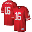 【公式グッズ】NFL 49ers ジョー・モンタナ レプリカ ユニフォーム Mitchell & Ness(ミッチェル&ネス) メンズ スカーレット (Men'...