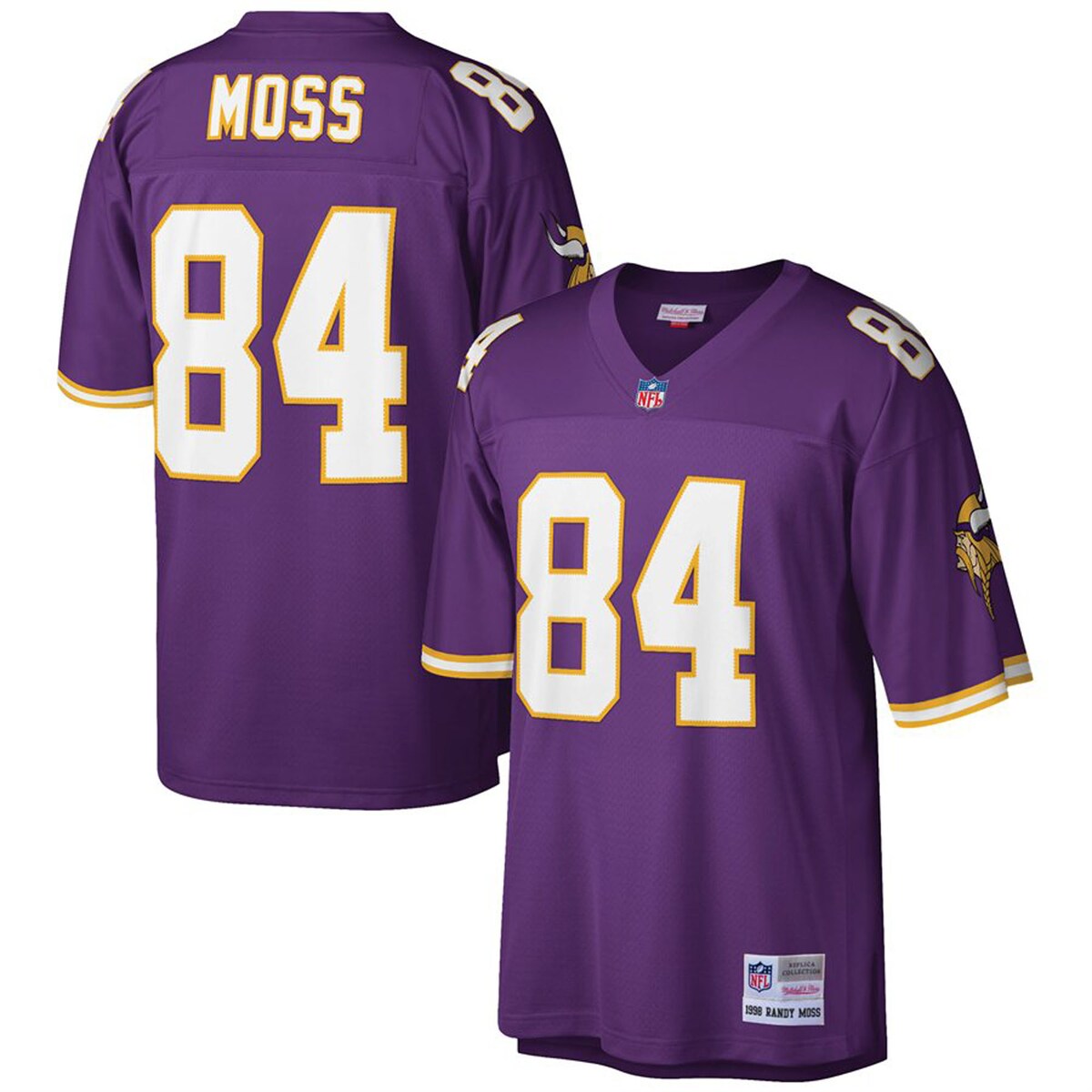 NFL バイキングス ランディ・モス レプリカ ユニフォーム Mitchell & Ness（ミッチェル＆ネス） メンズ パープル (Men's MNC B&T Legac..