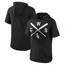 【公式グッズ】MLB ホワイトソックス プルオーバー パーカー Fanatics/ファナティクス メンズ ブラック (Men's FB Iconic Rebel Biblend Short Sleeve POH)