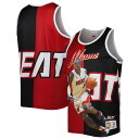 NBA ヒート ドウェイン・ウェイド タンクトップ Mitchell & Ness（ミッチェル＆ネス） メンズ ブラック (MNC NBA MEN'S SUBLIMATED PLAYER TANK)