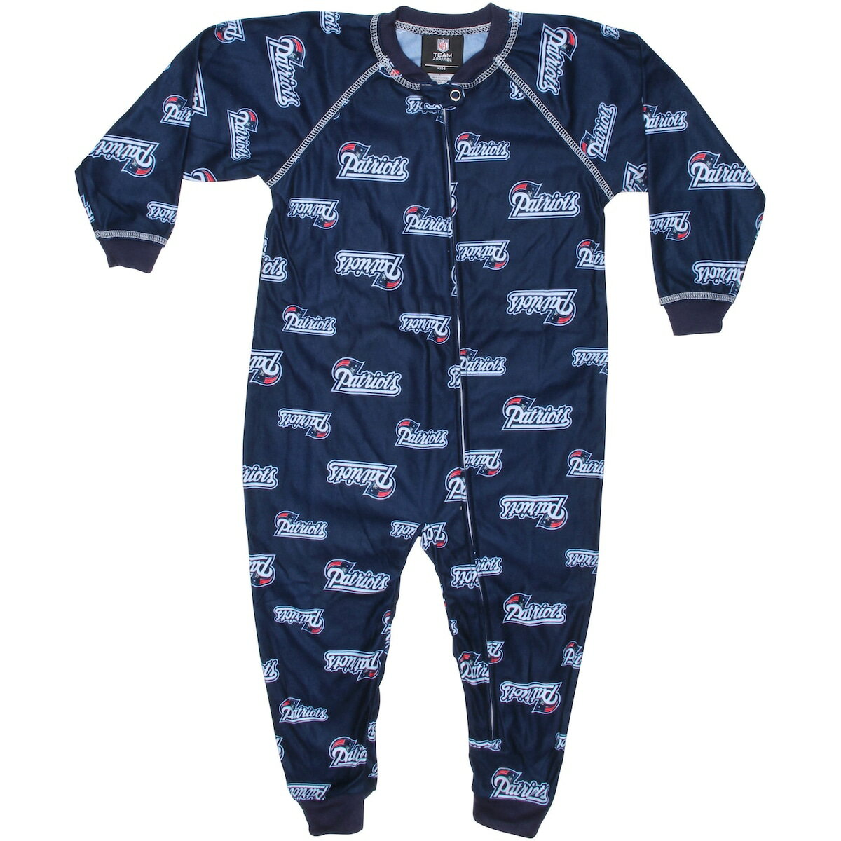 NFL ペイトリオッツ ワンジー Outerstuff（アウタースタッフ） トドラー ネイビー (Toddler Raglan Full Zip Coverall)