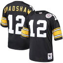 【公式グッズ】NFL スティーラーズ テリー・ブラッドショー オーセンティック ユニフォーム Mitchell & Ness/ミッチェル&ネス メンズ ブラック...