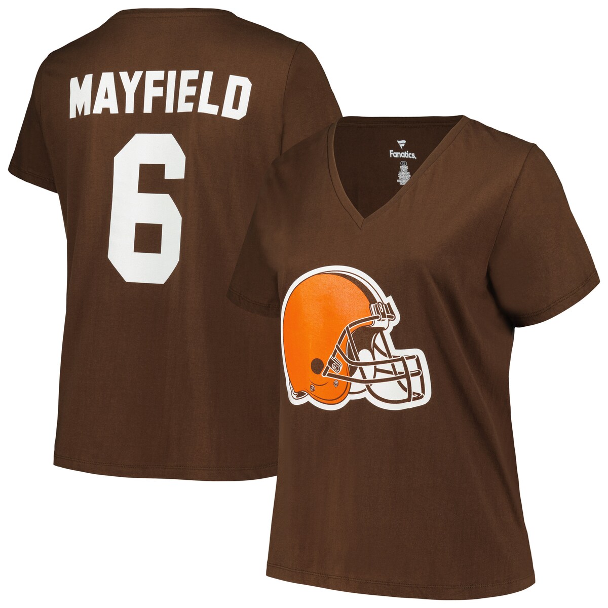 【公式グッズ】NFL ブラウンズ ベイカー・メイフィールド Tシャツ Fanatics（ファナティクス） レディース ブラウン (Women's Plus Size N&N SST - EXPIRED)