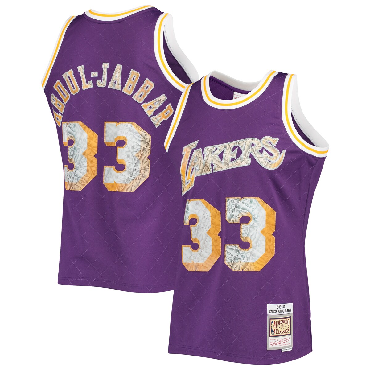 NBA レイカーズ カリーム・アブドゥル・ジャバー ユニフォーム Mitchell & Ness（ミッチェル＆ネス） メンズ パープル (MNC NBA 75th Anniversary Diamond Swingman)