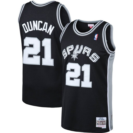 NBA スパーズ ティム・ダンカン ユニフォーム Mitchell & Ness(ミッチェル&ネス) メンズ ブラック (Profile MNC Men's Big and Tall HWC Swingman Jerseys) NBA スパーズ ティム・ダンカン ユニフォーム Mitchell & Ness(ミッチェル&ネス) メンズ ブラック (Profile MNC Men's Big and Tall HWC Swingman Jerseys)