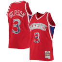 For the NBA's 75th anniversary, throw it back to one of the stars of the Philadelphia 76ers with this Allen Iverson Hardwood Classics Diamond Swingman jersey from Mitchell & Ness. It features faux diamond details for the league's big milestone and that old-school design Allen Iverson used to wear back in the day. This authentic piece of gear is a great way to mesh past and present as you get fired up for game day.Machine wash, line dryStitched holographic applique with faux diamond patternOfficially licensedSwingman ThrowbackStitched designBrand: Mitchell & NessMaterial: 100% PolyesterImportedSleevelessWoven jock tag at hem