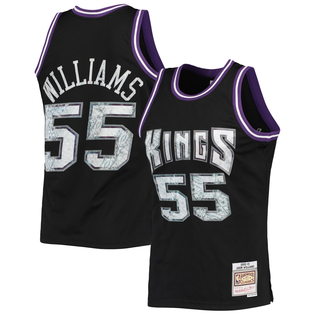 NBA キングス ジェイソン・ウイリアムス ユニフォーム Mitchell & Ness（ミッチェル＆ネス） メンズ ブラック (MNC NBA 75th Anniversary Diamond Swingman)