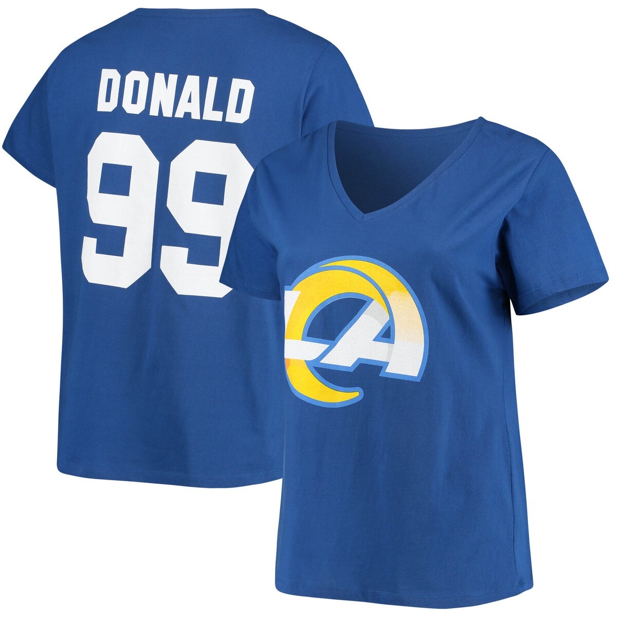 【公式グッズ】NFL ラムズ アーロン・ドナルド Tシャツ Fanatics（ファナティクス） レディース ロイヤル (Women's Plus Size N&N SST - EXPIRED)