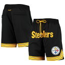 NFL スティーラーズ ショートパンツ Mitchell & Ness(ミッチェル&ネス) メンズ ブラック (20 Mens Just Don Gold Ru...