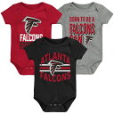 NFL ファルコンズ ロンパース Outerstuff（アウタースタッフ） ベビー レッド (21 Newborn 3rd Down & Goal 3 Piece Creeper Set)