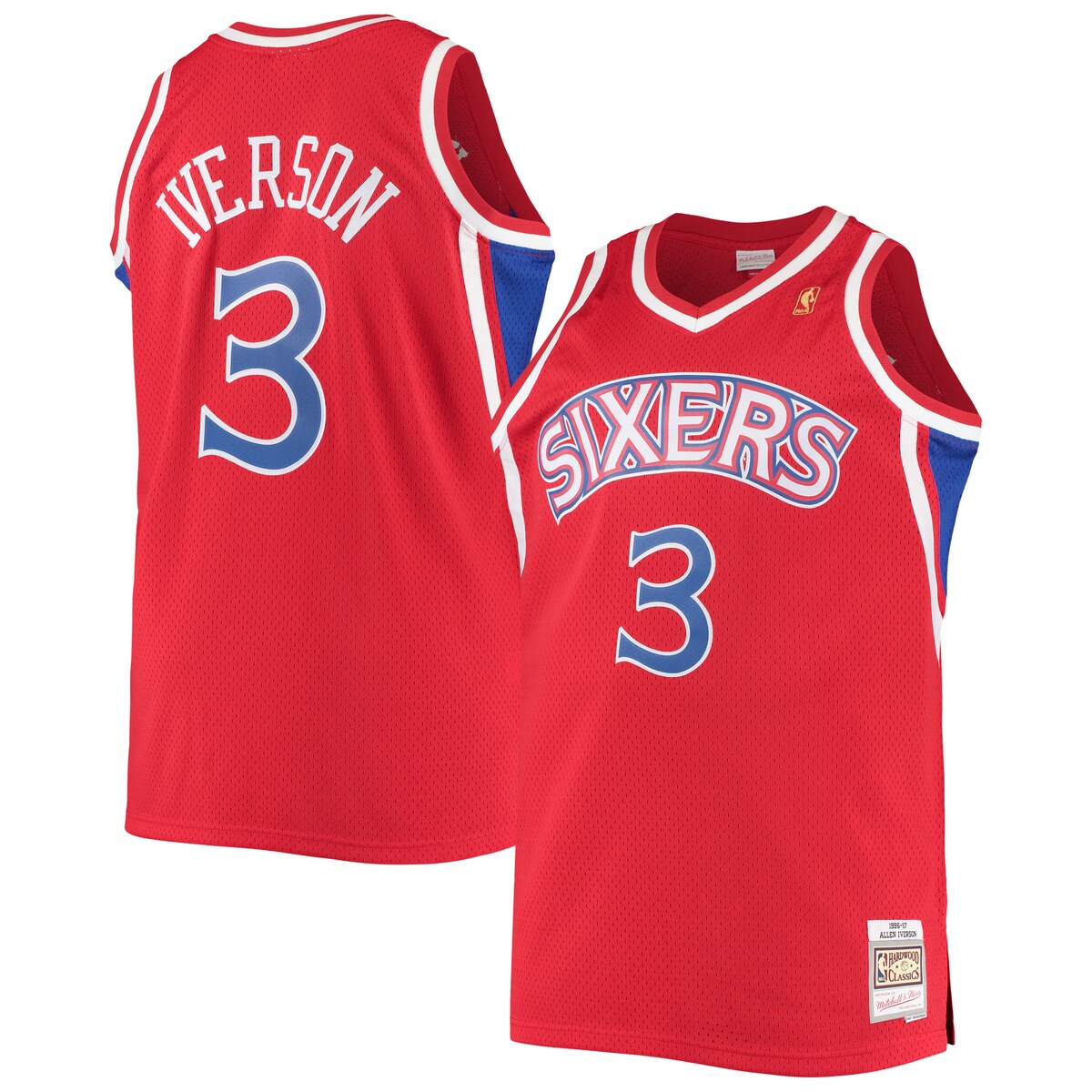 NBA 76ers アレン・アイバーソン ユニフォーム Mitchell & Ness（ミッチェル＆ネス） メンズ レッド (Profile MNC Men's Big and Tall HWC Swingman Jerseys)