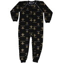 NFL セインツ カバーオール Outerstuff（アウタースタッフ） トドラー ブラック (Toddler Raglan Full Zip Coverall)