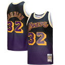 NBA レイカーズ マジック・ジョンソン ユニフォーム Mitchell & Ness（ミッチェル＆ネス） メンズ パープル (MNC MEN'S NBA FADEAWAY SWINGMAN JERSEY)