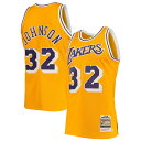 You've always been a massive Los Angeles Lakers fan and loved watching them dominate the court. Now you can celebrate your loyalty when you get this Magic Johnson Los Angeles Lakers 1984/85 Hardwood Classics Authentic jersey from Mitchell & Ness. This exceptional jersey has throwback Los Angeles Lakers graphics all over, so when you wear it, everyone will know you're the #1 fan around.Brand: Mitchell & NessAuthentic JerseyOfficially licensedSides split at bottom hemMachine wash, line dryWoven jock tagSleevelessImportedMaterial: 100% PolyesterCrew neckTackle twill graphics