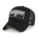 NFL レイダース アジャスタブルキャップ '47 キッズ ブラック (NFL Youth Levee Trucker MVP)