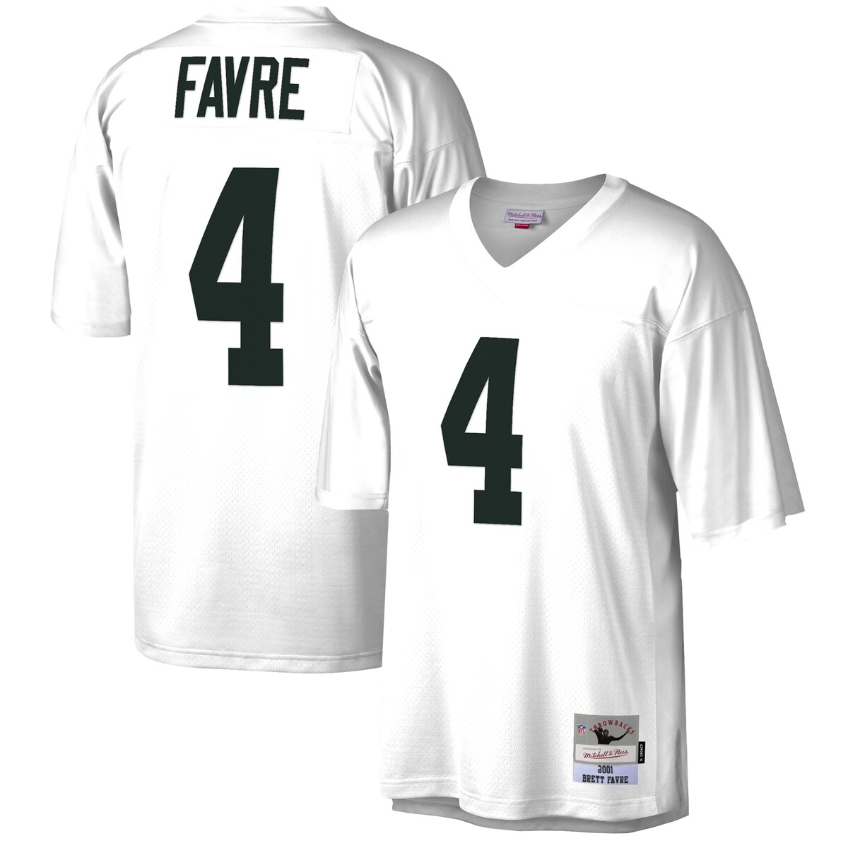 NFL パッカーズ ブレット・ファーヴ レプリカ ユニフォーム Mitchell & Ness（ミッチェル＆ネス） メンズ ホワイト (Men's MNC Legacy Replica Jersey)