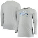 【公式グッズ】NFL コルツ 長袖 Tシャツ (ビッグサイズ) Fanatics(ファナティクス) メンズ ヘザーグレイ (Mens B&T Practice LST)