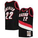 【公式グッズ】NBA トレイルブレイザーズ クライド・ドレクスラー ユニフォーム Mitchell & Ness(ミッチェル&ネス) キッズ ブラック (MNC...