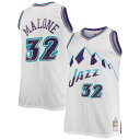 Your Utah Jazz fandom stretches back for years, and you love to celebrate it at every opportunity. Before the next game tips off, pay homage to your team's storied past while also recognizing one of its all-time brightest stars with this Karl Malone Hardwood Classics Swingman jersey from Mitchell & Ness! Its throwback-inspired design and player-specific graphics are sure to remind fellow fans of all their favorite Utah Jazz wins, both past and present.Authentic JerseyMachine wash, tumble dry lowMaterial: 100% PolyesterImportedV-neckMesh fabricHeat-sealed NBA logoSublimated graphicsBrand: Mitchell & NessWoven jock tag at hemSleevelessSide splits at hemTackle twill applique nameplate and numbersOfficially licensed
