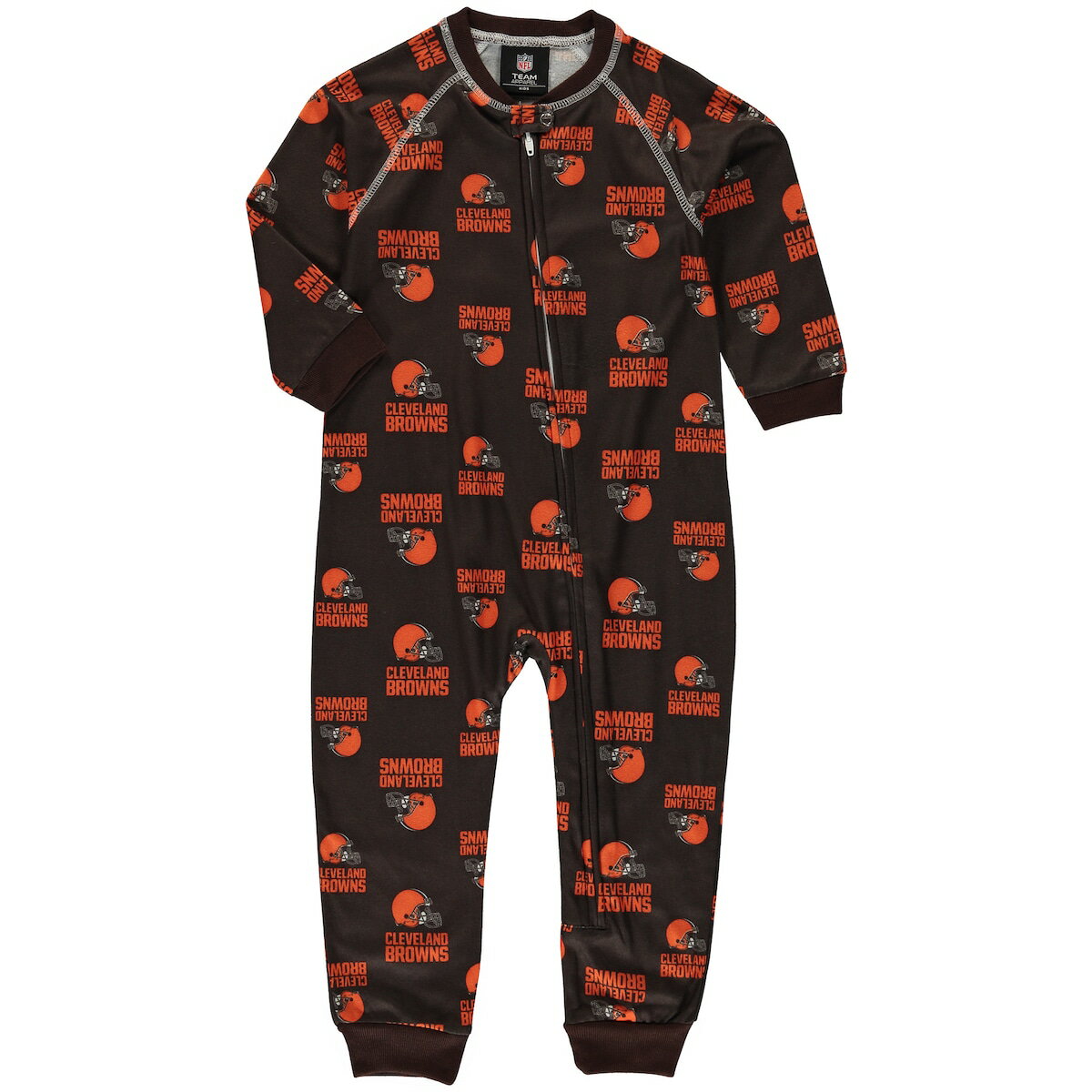 NFL ブラウンズ ワンジー Outerstuff（アウタースタッフ） トドラー ブラウン (Toddler Raglan Full Zip Coverall)