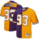 Showcase your love for one of the greatest players of all time in a fresh and unique way with this John Randle Split Legacy jersey from Mitchell & Ness. This contrasting Minnesota Vikings jersey design features the name and number across multiple colors and trims, allowing you to boast your John Randle spirit loud and proud. Additionally, the lightweight design and droptail hem bring comfort to your Minnesota Vikings game day gear.Side split hemReplica Throwback JerseyV-neckOfficially licensedMachine wash, line dryBrand: Mitchell & NessMesh fabricShort sleevesTackle twill graphicsMaterial: 100% PolyesterWoven tags at bottom hemImportedStitched NFL Shield at collar