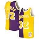 NBA レイカーズ マジック・ジョンソン ユニフォーム Mitchell & Ness(ミッチェル&ネス) メンズ パープル (MNC NBA SPLIT SW...