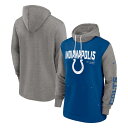 【公式グッズ】NFL コルツ プルオーバー パーカー Nike ナイキ メンズ ロイヤル (23 NFL FANGEAR Men's Nike Fashion Color Block Hoodie)(4)