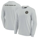 MLS インテルマイアミCF 長袖 Tシャツ Fanatics（ファナティクス） グレイ (Unisex Fanatics Signature Super Soft Long Sleeve T-Shirt)