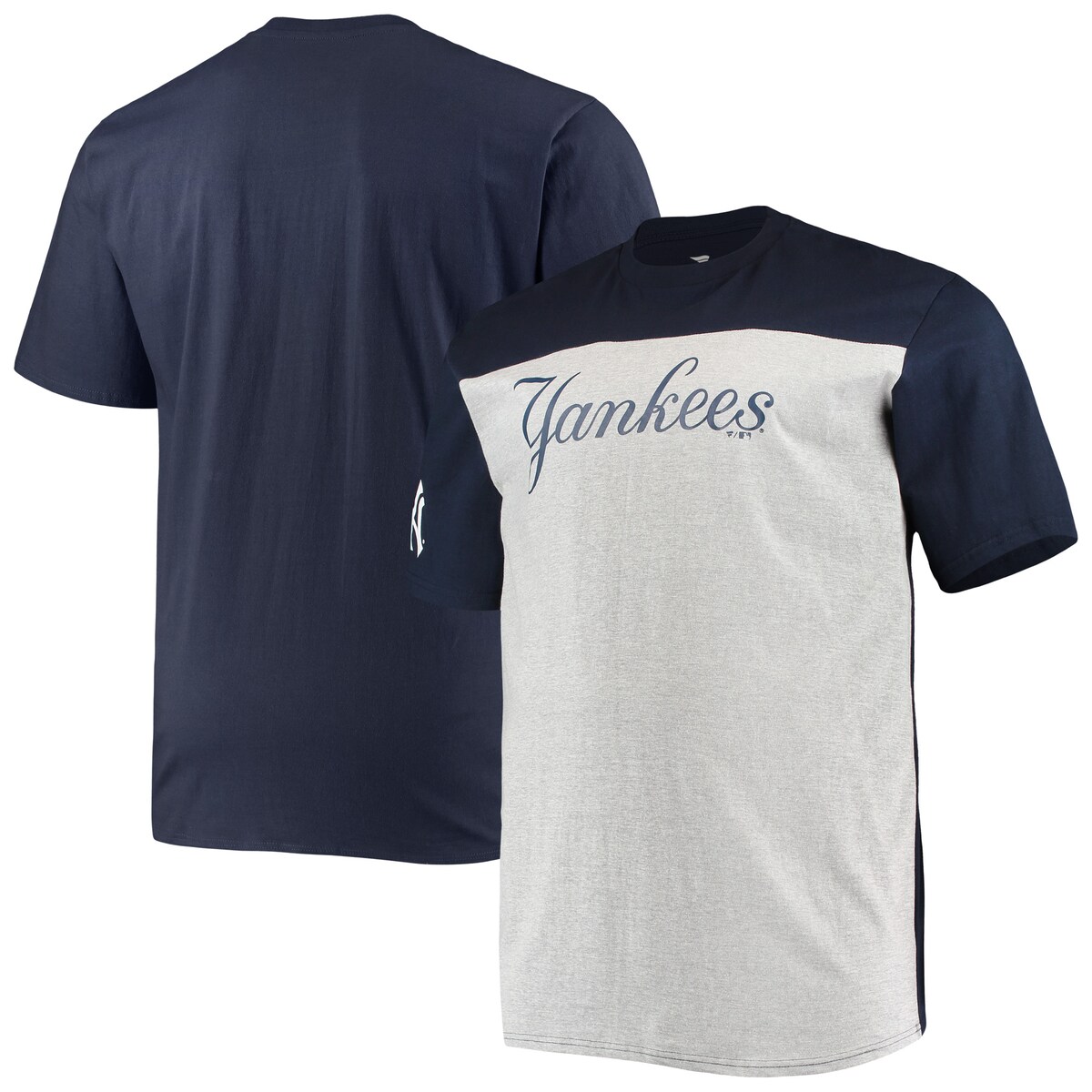 【公式グッズ】MLB ヤンキース Tシャツ （大きいサイズ） Fanatics/ファナティクス メンズ ネイビー (MEN'S B&T Colorblocked SST)