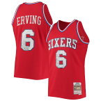 NBA 76ers ジュリアス・アービング ユニフォーム Mitchell & Ness（ミッチェル＆ネス） メンズ レッド (MNC NBA 75th Anniversary Diamond Swingman)