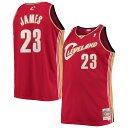 NBA キャバリアーズ レブロン・ジェームズ ユニフォーム Mitchell & Ness ミッチェル＆ネス メンズ レッド (Profile MNC Men's Big and Tall HWC Swingman Jerseys)