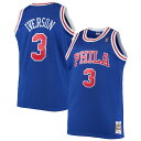 Before the next game tips off, pay homage to your team's storied past while also recognizing one of its all-time brightest stars with this Philadelphia 76ers Allen Iverson Hardwood Classics Swingman jersey from Mitchell & Ness. Its throwback-inspired design and player-specific graphics are sure to remind fellow fans of all their favorite Philadelphia 76ers moments, both past and present.Material: 100% PolyesterAuthentic JerseyMachine wash, tumble dry lowOfficially licensedV-neckWoven jock tag at hemMesh fabricTackle twill applique nameplate and numbersSide splits at hemImportedSleevelessBrand: Mitchell & NessSublimated graphicsHeat-sealed NBA logo