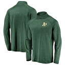 【公式グッズ】MLB アスレチックス プルオーバー Fanatics(ファナティクス) メンズ グリーン (Men's Iconic Striated Primary Logo 1/4 Zip Pullover)(4)