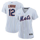 【公式グッズ】MLB メッツ フランシスコ・リンドーア レプリカ ユニフォーム Nike ナイキ レディース ホワイト (Women's MLB Nike Of...
